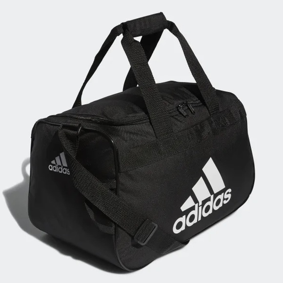 adidas Handbags - NWT Adidas Black Small Logo Duffle Bag Gym Bag